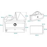 Lionelo Sven Plus - Campingbedje - 127x60cm - Tot 15kg - SET 2in1