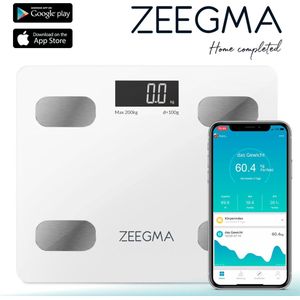 Zeegma Gewit - SMART Personenweegschaal - 15 parameters - 200kg - LCD - APP