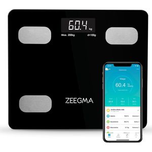 Zeegma Gewit - SMART Personenweegschaal - 15 parameters - 200kg - LCD - APP