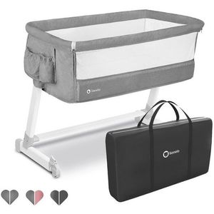 Lionelo - Theo - 2 in 1 - Co-Sleeper - Baby Bed - Hoogte Verstelbaar - Ademend Mesh - Inclusief Organizer