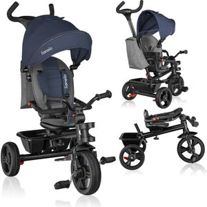 LIONELO Haari Driewieler voor baby's, uitbreidbaar tot 25 kg, loopfiets voor oudere kinderen, omkeerbare zitting, grote tas, bekerhouder, vrijloop