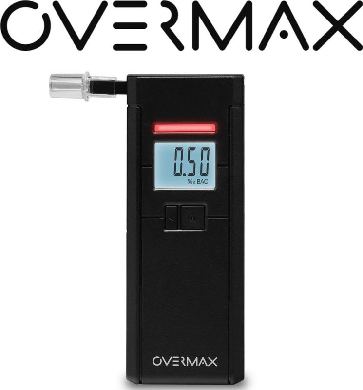 Overmax AD-05 - Alcoholtest - Breed meetbereik - Geluidsmeldingen - Compact formaat