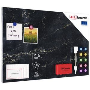 ALLboards Magnettafel 60,0 x 40,0 cm Marmor schwarz