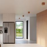 Sollux Lighting - Woody - Plafondlamp - Natuurlijk Hout - 12x12x12cm - GU10