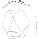 Sollux Lighting - Woody - Plafondlamp - Natuurlijk Hout - 12x12x12cm - GU10