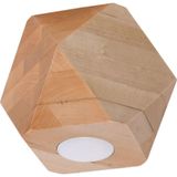 Sollux Lighting - Woody - Plafondlamp - Natuurlijk Hout - 12x12x12cm - GU10