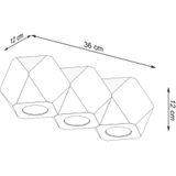 Ledbox - Deckenleuchte Woody 3xGU10 Neutralweiß 36cm Sollux