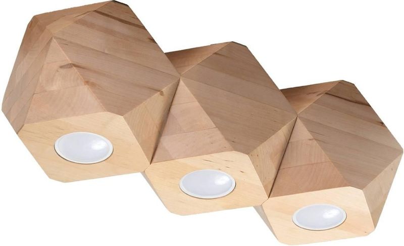 Ledbox - Deckenleuchte Woody 3xGU10 Neutralweiß 36cm Sollux