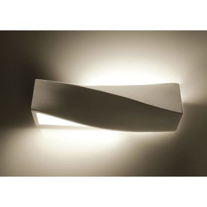 Muurlamp SIGMA wit- wandlamp keramisch met glas - E27 - IP20 - 230V