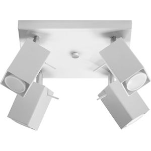 GM Plafondlamp Merida Vierkant Wit 4-Lichts - Staal