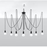 Hanglamp aan koord EDISON 7 7xE27/60W/230V zwart