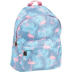 Starpak rugzak school flamingo's blauw