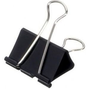 Maul papierklem 25 mm zwart (12 stuks)