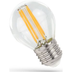 spectrum LED LED-Leuchtmittel LED E27 G45 Filament Klar 4W = 41W Tropfen 500lm 360° Warmweiß 2700K, E27, Warmweiß, Glühfaden