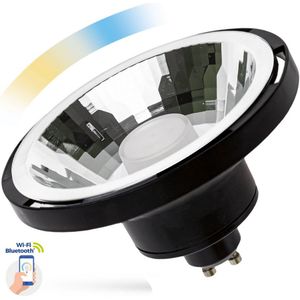 Spectrum lamp LED AR111 10W GU10 SMD 230V zwart 30st CCT+DIMM Wi-Fi/BT SMART himp
