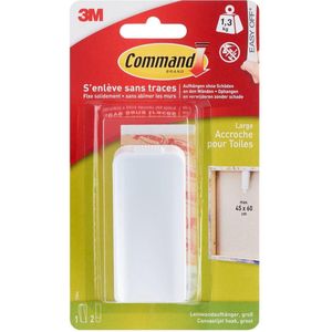 Command 17044 canvas ophanglus, groot, tot 1,3 kg draagvermogen, 1 haak, 2 strips maat L