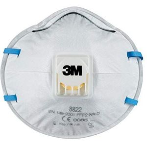 3M Adembeschermingsmasker 8822PRO5, FFP2, voor handslijpen en elektrisch gereedschap, 5 stuks