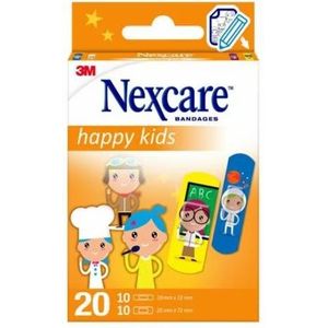 Nexcare - Happy Kids - Pleisters - Dieren/Monsters/Beroepen - Hypoallergeen - 20 stuks