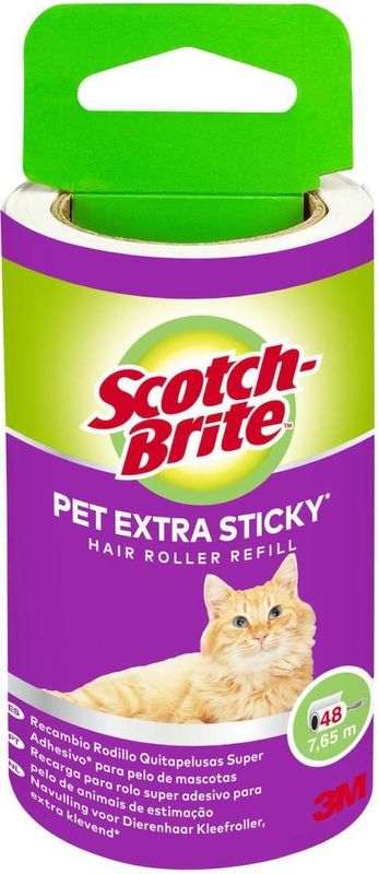 Scotch-Brite - Pet Extra Sticky - Navulling Haarroller - 48 Vellen