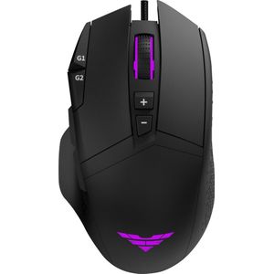 PREYON Falcon Gaming - Bedrade Muis - Zwart - 12 400 DPI - Optische Sensor