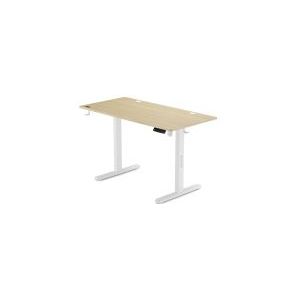 Sense7 - NOJO - Zit Sta Bureau - Elektrisch Verstelbaar - 120 x 60 cm - Wit / Lichtbruin