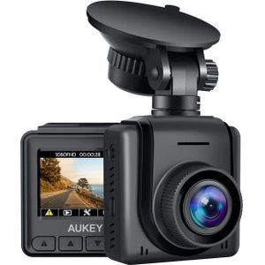 Aukey DRA5 videorecorder Autocamera Recorder Full HD 1920x1080 @ 30p 170 microSD 1,5 (GPS-ontvanger, WiFi, Ingebouwde microfoon, Ingebouwd display, Volledige HD), Dashcams, Zwart