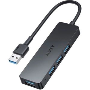 Aukey CB-H39 (USB-A, 4 ports), Docking station + USB-hub, Zwart