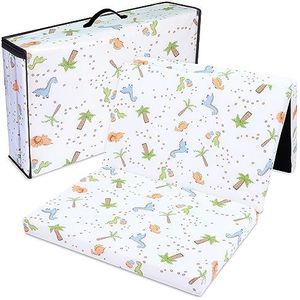 Reisbed matras 60x120 cm opvouwbaar - dikke opvouwbare matras voor baby vouwmatras kinderen matras reisbed Dinosaurus