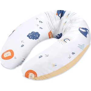 Zijslaapkussen, 165 x 70 cm, comfortkussen, fluweel, slaapkussen met overtrek, zijslaper, lichaamskussen met ritssluiting, regenboog, toffee