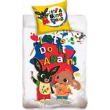 Bing Bunny Dekbedovertrek verf - Eenpersoons - 140  x 200 cm - Multi