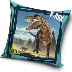 Une T-Rex TREX 203002 kussensloop, dinosaurus, 40 x 40 cm