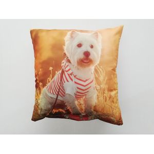 Carbotex Cesar Hond - Sierkussen Kussen 40 x 40 cm inclusief vulling 100% polyester