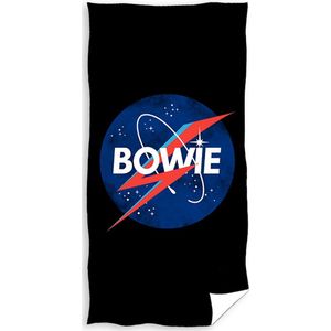 David Bowie - Ziggy Stardust - Strandlaken - Zwart - 70 x 140 cm - Katoen