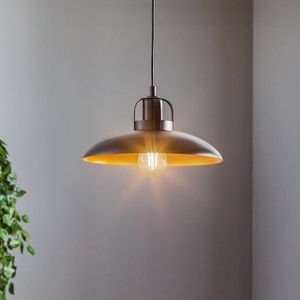 Eko-Light Hanglamp Felix, zwart/goud antiek, 1-lamp