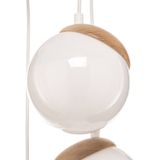 Hanglamp aan koord SFERA WOOD 5xE14/40W/230V wit