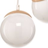 Hanglamp aan koord SFERA WOOD 5xE14/40W/230V wit