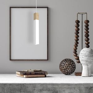 Eko-Light Hanglamp Stag 1-lamp wit/bruin