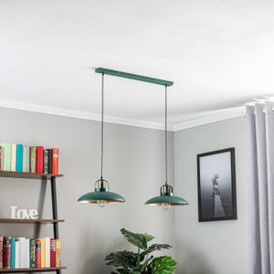 Hanglamp aan een koord FELIX 2xE27/60W/230V groen