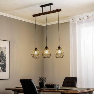 Eko-Light Hanglamp Acero met kooischerm, 3-lamps
