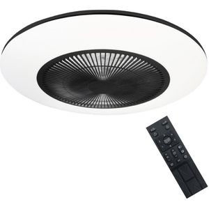 Dimbare LED Plafondlamp met Ventilator ARIA LED/38W/230V zwart/wit + AB