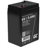 Green Cell 6V 5Ah (4.6mm) 5000mAh VRLA AGM accu