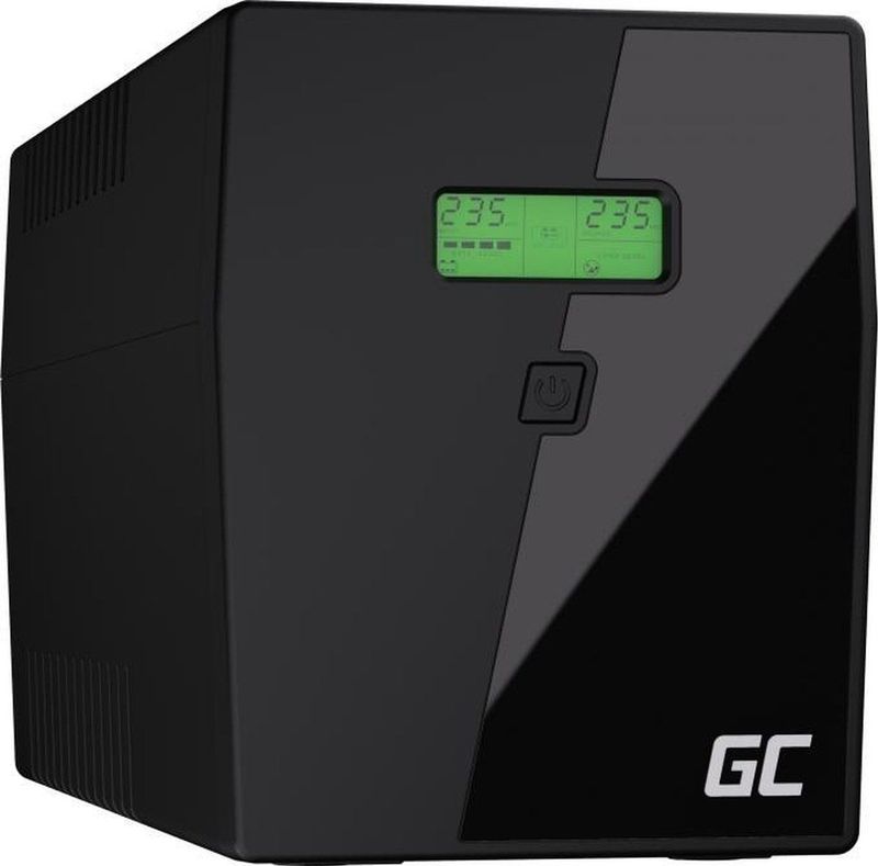 GreenCell 2000VA 1400WS overspanningsbeveiliging 230V Zwart - (Offline) UPS (3000 VA, 1400 W, Standby UPS), UPS