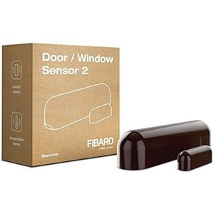 FIBARO Deur-/Raam Sensor 2 - Magneetcontact sensor  - Donker bruin