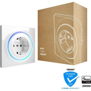 FIBARO Walli Outlet Type F - Wit - Slimme stekker met energie meting - NL versie