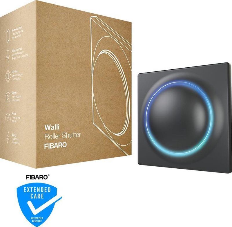 FIBARO - Walli Roller Shutter - Antraciet - Slimme Wandschakelaar