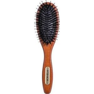 INTER-VION_A wooden brush met natural hair en nylon heels