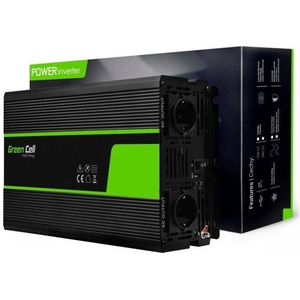 Green Cell - Omvormer - 2000 W - 12 V - Voor Auto