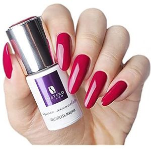 Mistero Milano, Rode hybride nagellak Relentless madam (1195), 6 ml. Duurzame lakken voor professionals.