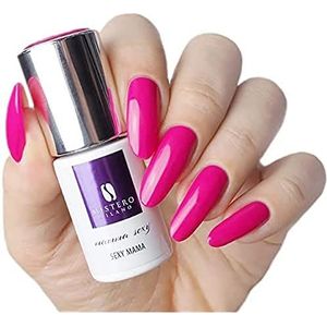 Mistero Milano, Rode hybride nagellak Sexy mama (1197), 6 ml. Duurzame lakken voor professionals.