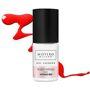 Mistero Milano, Rode hybride nagellak Intense Red (9412), 6 ml. Duurzame lak voor professionals.